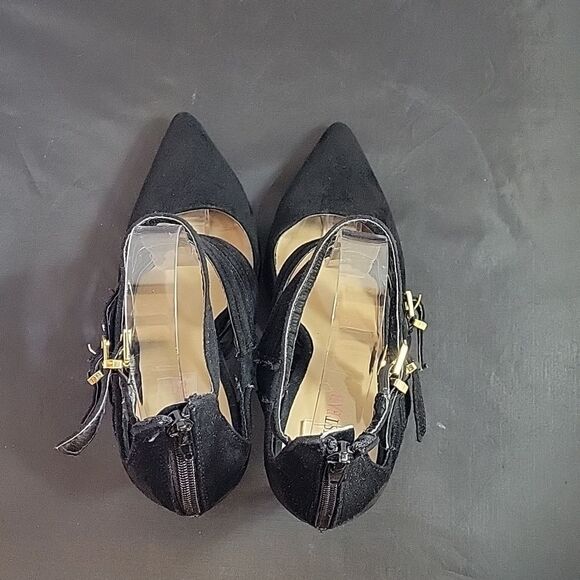 JUSTFAB MULTI-STRAP ADJUSTABLE BUCKLE BACK ZIP CLOSURE WOMEN"S SHOE - Picture 6 of 13